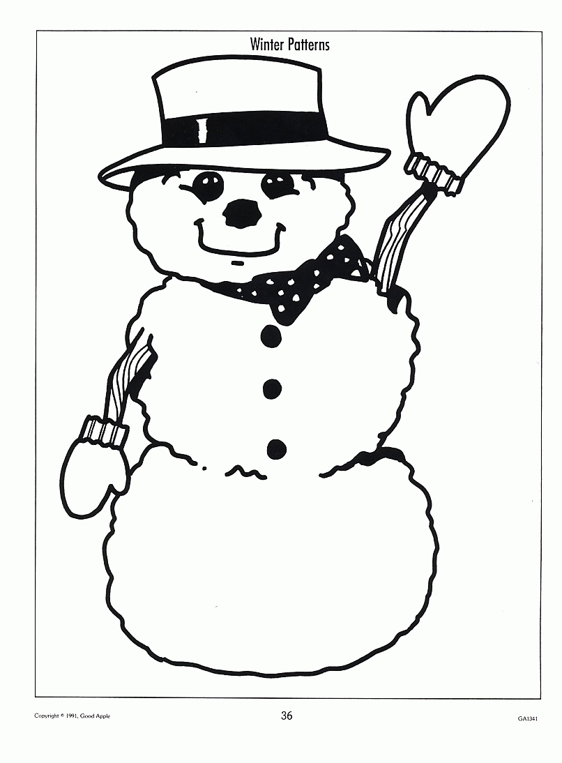 Bałwany kolorowanki